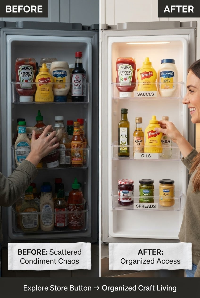 Condiments Lost In Fridge Door Chaos? This Organization System Ends That