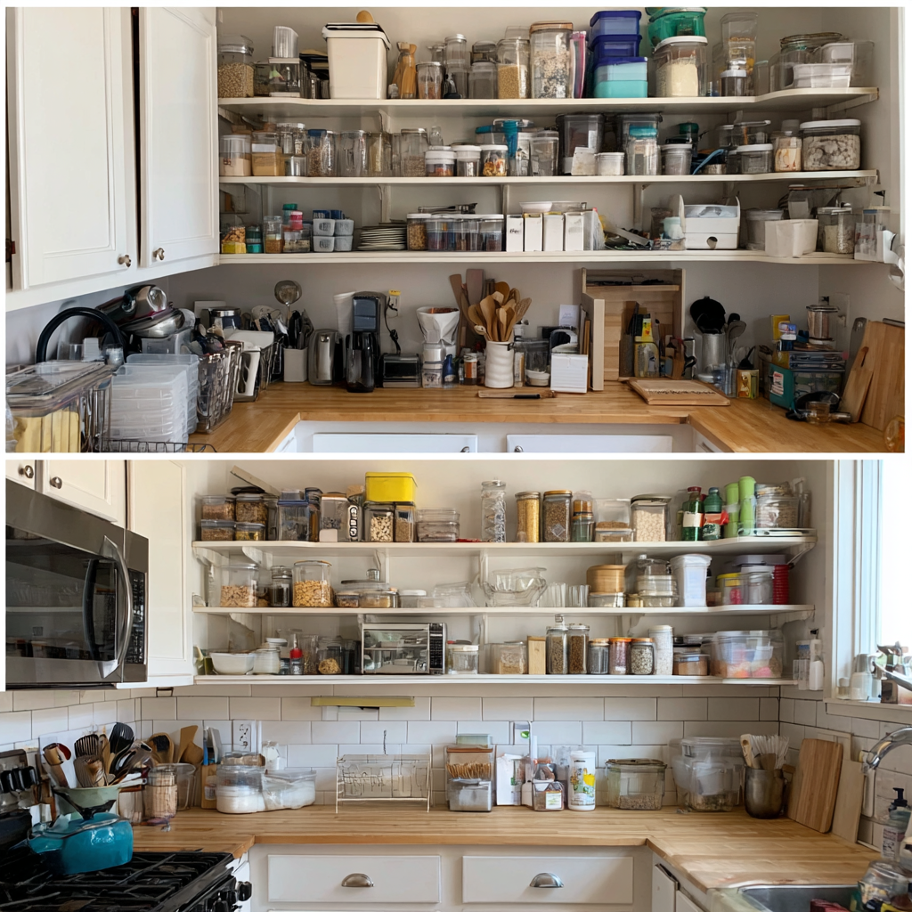 "Kitchen Chaos to Kitchen Zen: The Complete Kitchen Storage Transformation Guide"