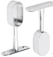 Oval Closet Rod - 94" - Chrome - 5 Pack (8, Closed Adjustable Support w/Screws)