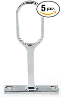 Oval Closet Rod - 94" - Chrome - 5 Pack (12, Middle Support w/Screws)
