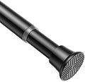1 Pack Spring Tension Curtain Rods 31-62 Inches, Spring Loaded Curtain Rods No Drilling, Adjustable Expandable Tension Rod for Window Doorway Kitchen Curtain Bedroom Closet, Black