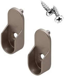 Oval Closet Rod with End Supports (MATTE NICKEL - 48 inch)