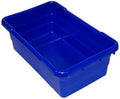 ULTRASOURCE Food Approved Bus Totes/Meat Lug (4 Totes and 4 Frosted Lids, Blue)