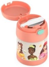 THERMOS FUNTAINER Insulated Food Jar – 10 Ounce – Kid Friendly Food Jar with Foldable Spoon, Princesses
