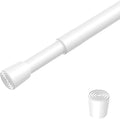 1 Pack Spring Loaded Tension Rod 16-26" Adjustable Curtain Rods No Drill Extendable Spring Rod Tension Curtain Rods For Window Kitchen Shelves Rv Refrigerator And Small Spaces,White