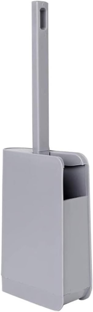Toilet Brush Plastic Toilet Brush Holder Arc Shape Long Handle Soft Hair Toilet Cleaning Set Home Bathroom Toilet Brush and Holder Toilet Tools (Color : Grey) (Gray)
