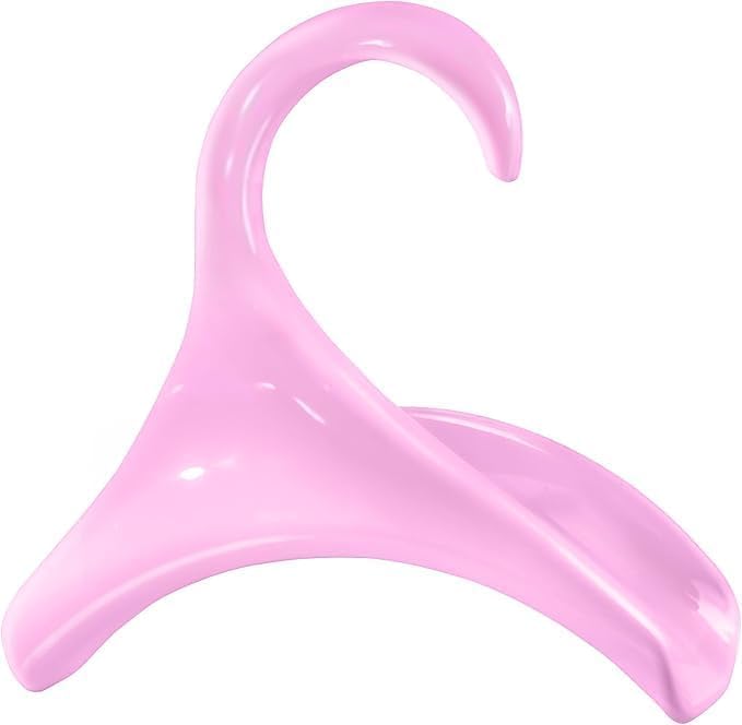 Bag-a-Vie Purse Hanger for Closet - Handbag Organizer Hooks for Hanging Bags & Purses, Protecting Bag Shape & Organizing Space (3 Hanger, Pink Plastic)