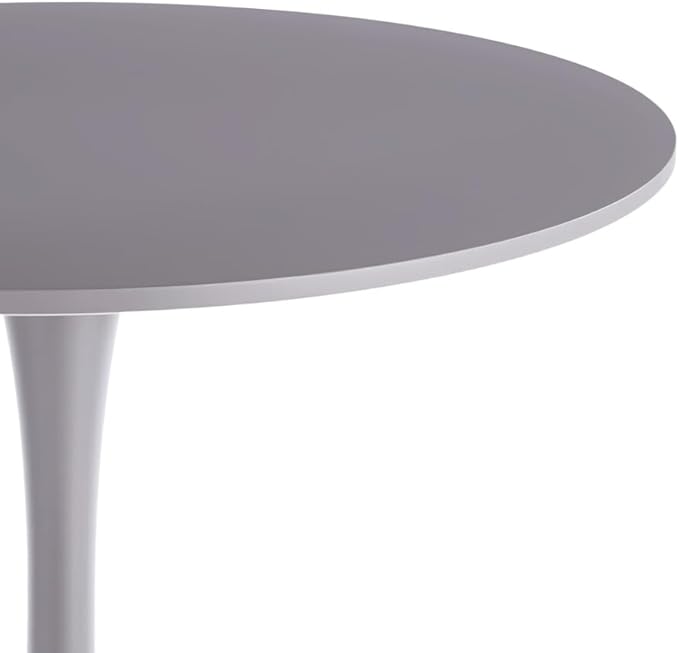 31.5 Inch Round Coffee Table with Storage Grey Top Modern Lift Top Tulip Table for Living Room Mid Century Design Home Decor