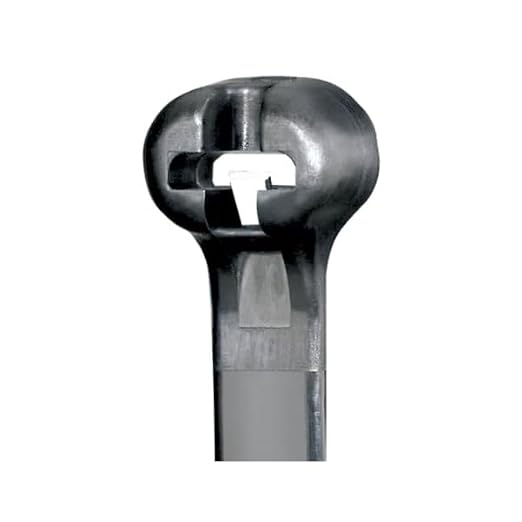Panduit BT4S-M0 Cable Tie, Metal Barb, Standard, Weather Resistant Nylon 6.6, 15.1-Inch Length, Black (1,000-Pack)
