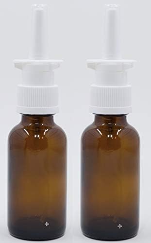 Snoot! Amber Nasal Glass Sprayer for Intranasal Insulin, Colloidal Silver and Saline Applications, 30ml (1oz) -dispenses .1 ml = 10 IU Empty 2-Pack