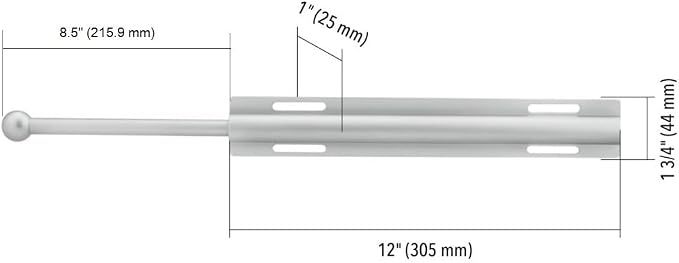 12-Inch Long Expendable and Reversible Pullout Closet Wardrobe Valet Rod with Installation screws (Matte Nickel)