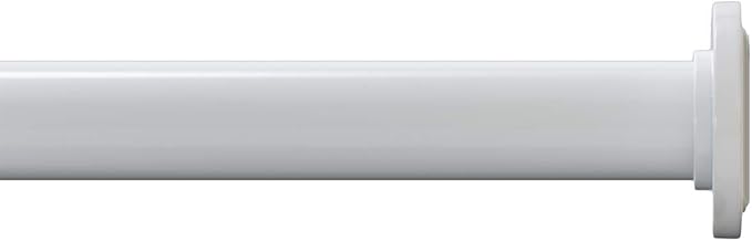 Ivilon Tension Curtain Rod - Spring Tension Rod for Windows or Shower, 54 to 90 Inch. White