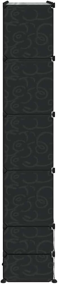 vidaXL Modular Storage Black and White Plastic and Steel Wire