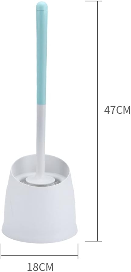 Toilet Brush 2 Pc Creative Plastic Toilet Brush Modern Bathroom Toilet Brush Holder Household Cleaning Wc Home Items Bathroom Toilet Brush Holder (Pink) (Blue)