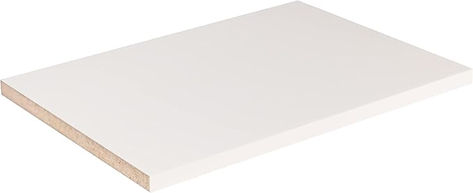 White Cabinet Shelves, Melamine 1/2'' Thick, Custom, Cut to Size. (7' Depth x 29'' Length)