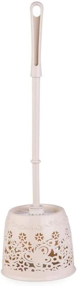 Toilet Brush Holder Toilet Bowl Brush Plastic Home Toilet Brush Holder Stand Guard Set Bathroom Cleaning Tools Cleaning Brush Long Handle Toilet Brush Toilet Brush Toilet Brush with Holder (Beige)