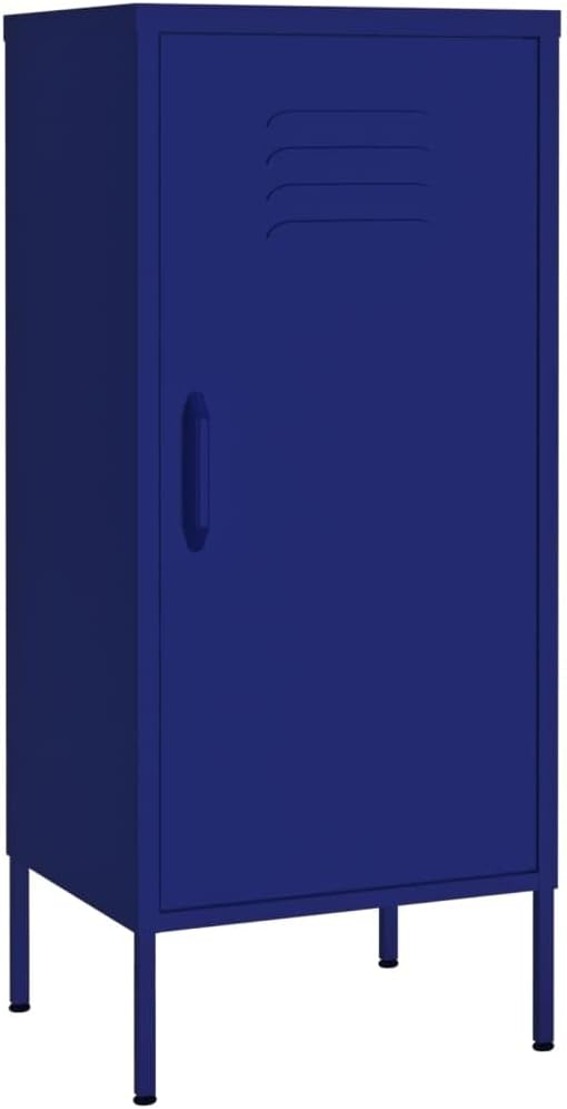 Steel Storage Cabinet with 2 Adjustable Shelves and Levelers, Sturdy Organizer for DVDs, Multimedia Appliances, Books, and Small Essential Items