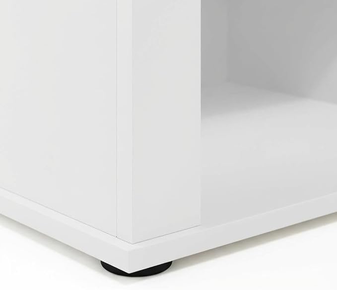 Furnifact White TV Stand with Fireplace, 60 Inch Modern Media Console with Wood Construction, Durable Build and Elegant Living Room Entertainment Design