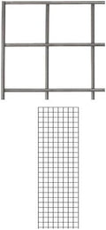SSWBasics Boutique Raw Steel 2 x 6 inch Wire Grid Panel - Spaced 3" on Center, Grid Wall Panels - Raw Steel Finish, Sturdy Wire Grid Panel for Retail Display or Home Storage - Multipurpose Gridwall