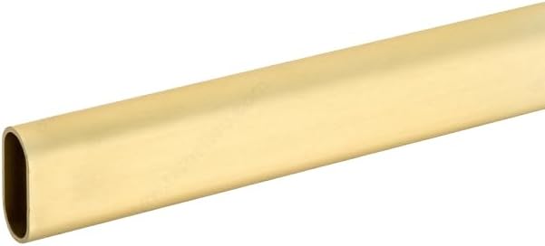 Oval Closet Rod with End Supports (MATTE BRASS - 30 inch)