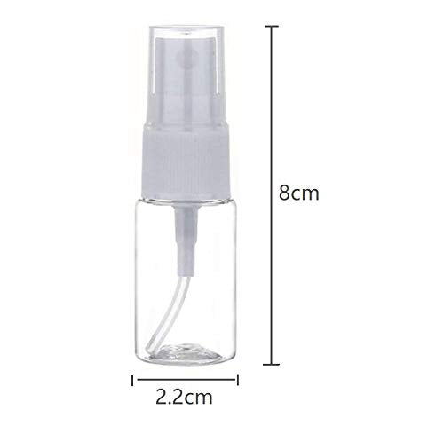 10 Pack 10ml/0.35oz Fine Mist Spray Bottle Clear Plastic Mini Spray Bottle for Essential Oils Makeup and Perfume