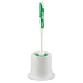 Libman Commercial 34 Round Bowl Brush and Open Caddy, Polypropylene, 15" Standing Height, Green and White (Pack of 4)