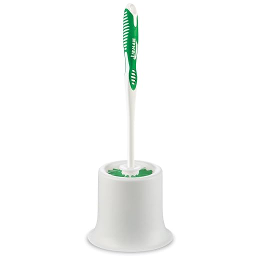 Libman Commercial 34 Round Bowl Brush and Open Caddy, Polypropylene, 15" Standing Height, Green and White (Pack of 4)