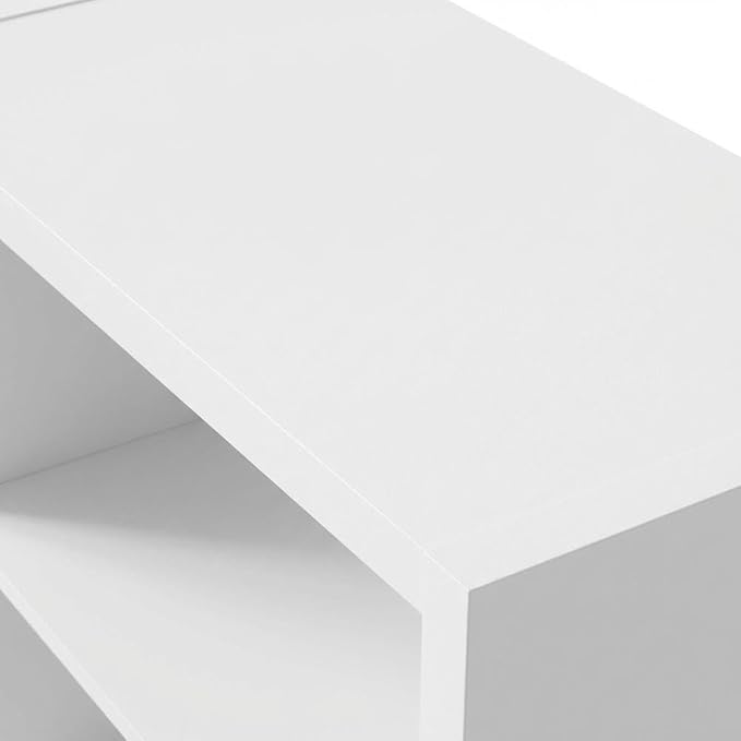 Furnifact White Bookcase with Modern Design, Sturdy Wood Construction, Stylish and Functional Storage Solution for Home Office or Living Room