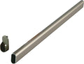 Oval Closet Rod with End Supports (Satin Nickel, 24" Wide Space)