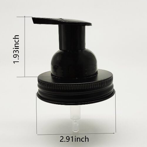 Mason Jar Foaming Soap Dispenser Pump fit Regular Mouth,Rust Proof Stainless Steel Lid and BPA Free Plastic Foam Soap Pump-Hotel Bathroom Accessories