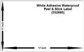 11x17 Waterproof Peel and Stick Labels, Pack of 10, White (552680)