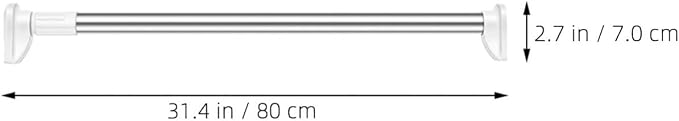 Punch Free Adjustable Telescopic Clothes Drying Rod Closet Tension Pole 31.49In Expandable Closet Bar for Laundry and Wardrobe Organization