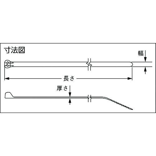 Panduit BT2S-M0 Dome-Top Barb-Ty 8" Cable Tie with Stainless Steel Barb, Indoor/Outdoor, UV/Weather-Resistant Nylon 6.6, 50 Lb. Tensile Strength, Cord Management, Black (Pack of 1000)