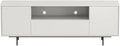 Furnifact White Laminate 3 Door TV Console for Modern Transitional Industrial Living Room Decor, Engineered Wood, Sleek Storage Solution