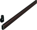 Oval Closet Rod with End Supports that have Dual Rear Facing 5mm Pins (Oil Rubbed Bronze, Custom 12-30 Inches)