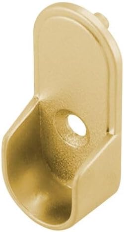 Oval Closet Rod with End Supports (MATTE BRASS - 24 inch)
