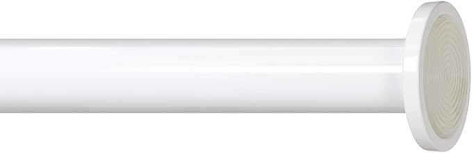 Ivilon Tension Curtain Rod - Spring Tension Rod for Windows or Shower, 54 to 90 Inch. White