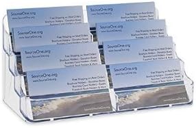 SOURCE ONE 8 Pocket Desktop Clear Acrylic Business Card Holder
