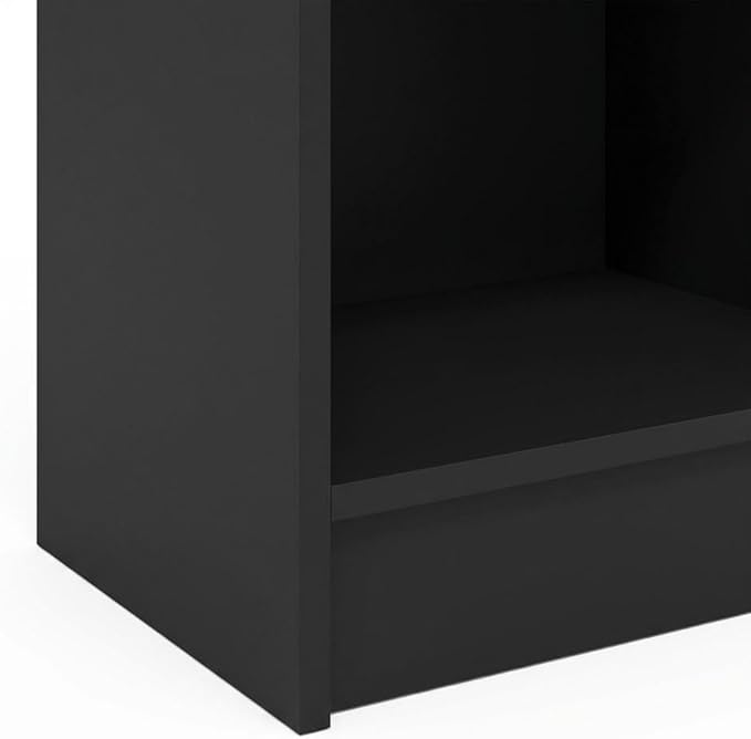 Furnifact Darkwood Bookcase with Durable Engineered Wood Shelving, Elegant Storage Solution for Home or Office, Modern Design