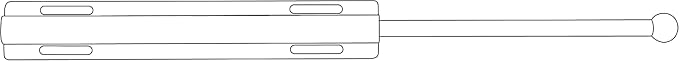 12" Valet Rod Standard for Closet (White)