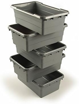 ULTRASOURCE Food Approved Bus Totes/Meat Lug (6 Pack, White Edible)