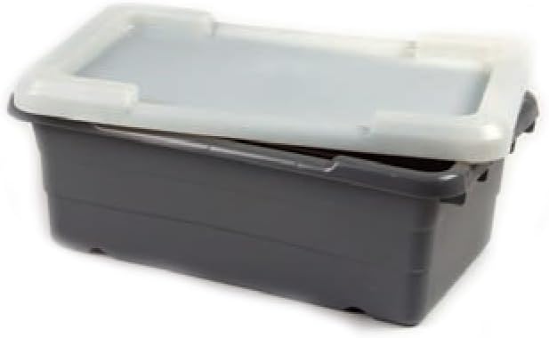 ULTRASOURCE Food Approved Bus Totes/Meat Lug (4 Totes and 4 Frosted Lids, Orange)