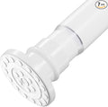 White Tension Rod 28-48 Inch, Small Shower Curtain Rod, Adjustable | Short Shower Rod with Heavy Duty Spring Design, Suitable for Windows, Doors and Bathroom Use