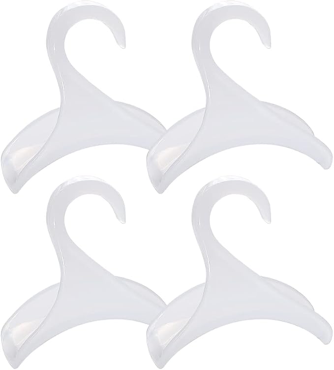 Purse Hanger for Closet Rod - Handbag Storage Organizer - Acrylic Hangers for Hanging Purses, Backpacks, Satchels, Crossovers, Totes (4 Pack)