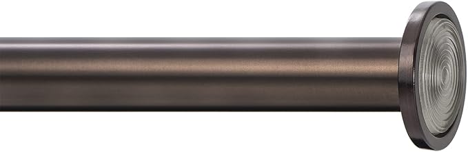 Ivilon Tension Curtain Rod - Spring Tension Rod for Windows or Shower, 24 to 36 Inch. Oil Rubbed Bronze ORB