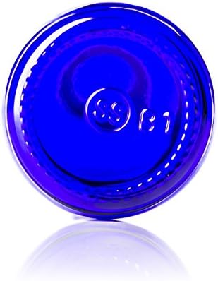Cobalt Blue Glass Spray Bottle (2 oz, 4 pk) with BONUS Waterproof Labels, Fine Mist Sprayer