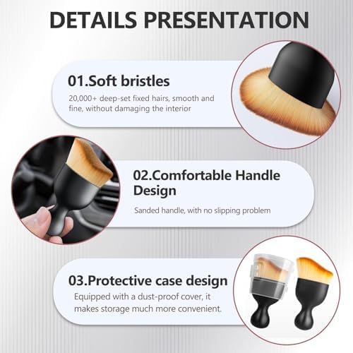 Car Air Vent Cleaning Brush for Sonata SEL 2024 Soft Bristle Interior Duster Tool Auto Dashboard Detail Accessories Dust Removal