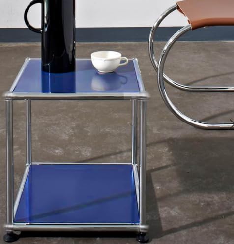 Nightstand Modern Storage Cabinet Blue A Versatile Free-Standing Organizer for Living Room, Bedroom, and Home Office Décor