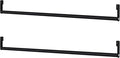 Threehoney 2 Pack Wire Shelving Garment Hanger Bar Wire Shelving Accessories Industrial Closet Clothes Rods for Home Retail Store(Black,48 Inch)