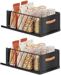 2 Pack Heavy Duty Carbon Steel Pull Out Cabinet Organizer, Foldable Sliding Mesh Pantry Shelves for Kitchen, Bathroom, Home Storage Solutions, Wardrobe Storage